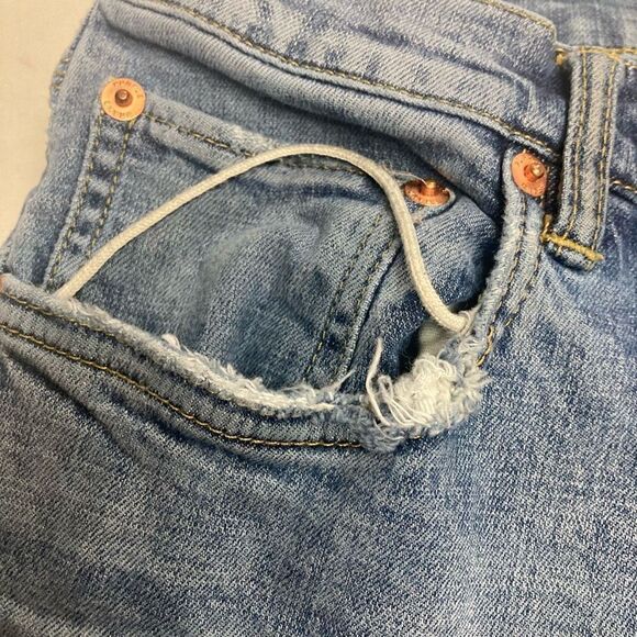 PURPLE BRAND Men’s P001 Button Fly Jeans Blue 34 Distressed  Destroyed Inseam 32 - Picture 5 of 12